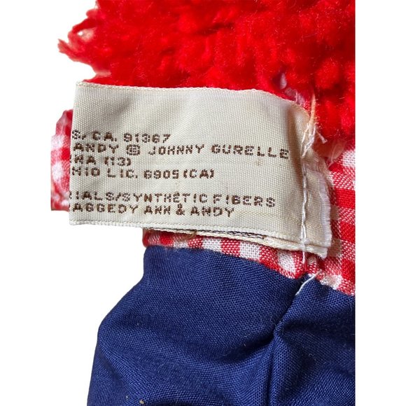 Raggedy Andy Doll - 8.5 Inches Long - With Embroidered Sailor Cap! - Picture 5 of 10